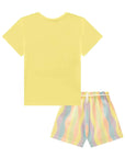 Conjunto de Blusa em Meia Malha e Shorts em Moletom sem Pelúcia 86898 Infanti Infantil Menina