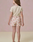 Conjunto de Blusa em Meia Malha e Shorts em Moletom sem Pelúcia 93393 Infanti Infantil Menina
