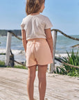 Conjunto de Blusa em Meia Malha e Shorts em Moletom sem Pelúcia 94942 Infanti Infantil Menina