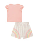 Conjunto de Blusa em Meia Malha Flamê e Shorts em Molecotton 87762 Infanti Infantil Menina