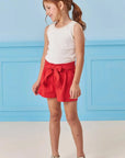 Conjunto de Blusa Regata em Canelado e Shorts em Sarja com Elastano 85755 Infanti Infantil Menina