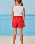 Conjunto de Blusa Regata em Canelado e Shorts em Sarja com Elastano 85755 Infanti Infantil Menina