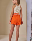 Conjunto de Blusa Regata em Canelado Liz com Shorts em Blend de Viscose 86526 Infanti Infantil Menina