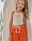 Conjunto de Blusa Regata em Canelado Liz com Shorts em Blend de Viscose 86526 Infanti Infantil Menina