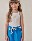 Conjunto de Blusa Regata em Canelado Liz com Shorts em Blend de Viscose 86526 Infanti Infantil Menina