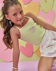 Conjunto de Blusa Regata em Canelado Liz e Short Saia em Sarja com Elastano 86903 Infanti Infantil Menina