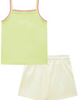 Conjunto de Blusa Regata em Canelado Liz e Short Saia em Sarja com Elastano 86903 Infanti Infantil Menina