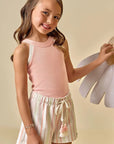 Conjunto de Blusa Regata em Canelado Liz e Shorts em Molecotton 88162 Infanti Infantil Menina
