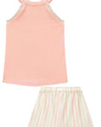 Conjunto de Blusa Regata em Canelado Liz e Shorts em Molecotton 88162 Infanti Infantil Menina