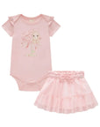 Conjunto de Body em Cotton com Saia em Tule 83814 Infanti Bebê Menina