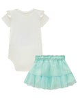 Conjunto de Body em Cotton com Saia em Tule 83814 Infanti Bebê Menina