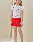 Conjunto de Camisa Boxy em Tricoline e Shorts em Alfaiataria Twill 85287 Infanti Infantil Menina
