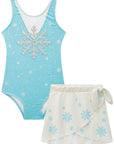 Conjunto de Maiô e Saia em Malha UV Dry com Proteção UV 50+ 87396 Infanti Infantil Menina