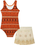 Conjunto de Maiô e Saia em Malha UV Dry com Proteçâo UV 50+ 88599 Infanti Infantil Menina