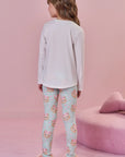 Conjunto de Pijama de Blusa e Calça Legging em Malha Comfy 89639 Infanti Infantil Menina