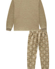 Conjunto de Pijama de Blusão e Calça em Malha Persa 91780 Infanti Infantil Menina