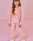 Conjunto de Pijama de Blusão e Calça em Pelo Foil 91772 Infanti Infantil Menina