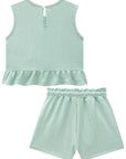 Conjunto de Regata e Shorts em Malha Anarruga 97036 Infanti Infantil Menina