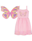 Fantasia de Borboleta (Vestido em Malha UV e Tule Brilho - Acompanha Asa) 85891 Kukiê Infantil Menina