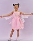 Fantasia de Borboleta (Vestido em Malha UV e Tule Brilho - Acompanha Asa) 85891 Kukiê Infantil Menina