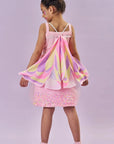 Fantasia de Borboleta (Vestido em Malha UV e Tule Brilho - Acompanha Asa) 85891 Kukiê Infantil Menina