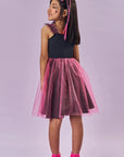 Fantasia de Bruxinha (Vestido em Malha UV e Tule Brilho - Acompanha Arco) 85888 Kukiê Infantil Menina