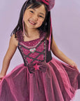 Fantasia de Bruxinha (Vestido em Malha UV e Tule Brilho - Acompanha Arco) 85888 Kukiê Infantil Menina