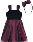 Fantasia de Bruxinha (Vestido em Malha UV e Tule Brilho - Acompanha Arco) 85888 Kukiê Infantil Menina