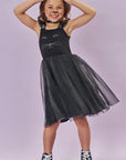 Fantasia de Gatinha (Vestido em Fly Tech Tule e Malha Brilho) 85882 Kukiê Infantil Menina