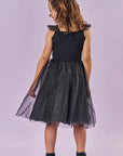 Fantasia de Gatinha (Vestido em Fly Tech Tule e Malha Brilho) 85882 Kukiê Infantil Menina
