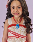 Fantasia de Havaiana (Top + Saia + Lenço) 85887 Kukiê Infantil Menina