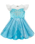 Fantasia de Princesa Do Gelo em Fly Tech e Tule Glitter. Acompanha Tiara 85751 Infanti Infantil Menina
