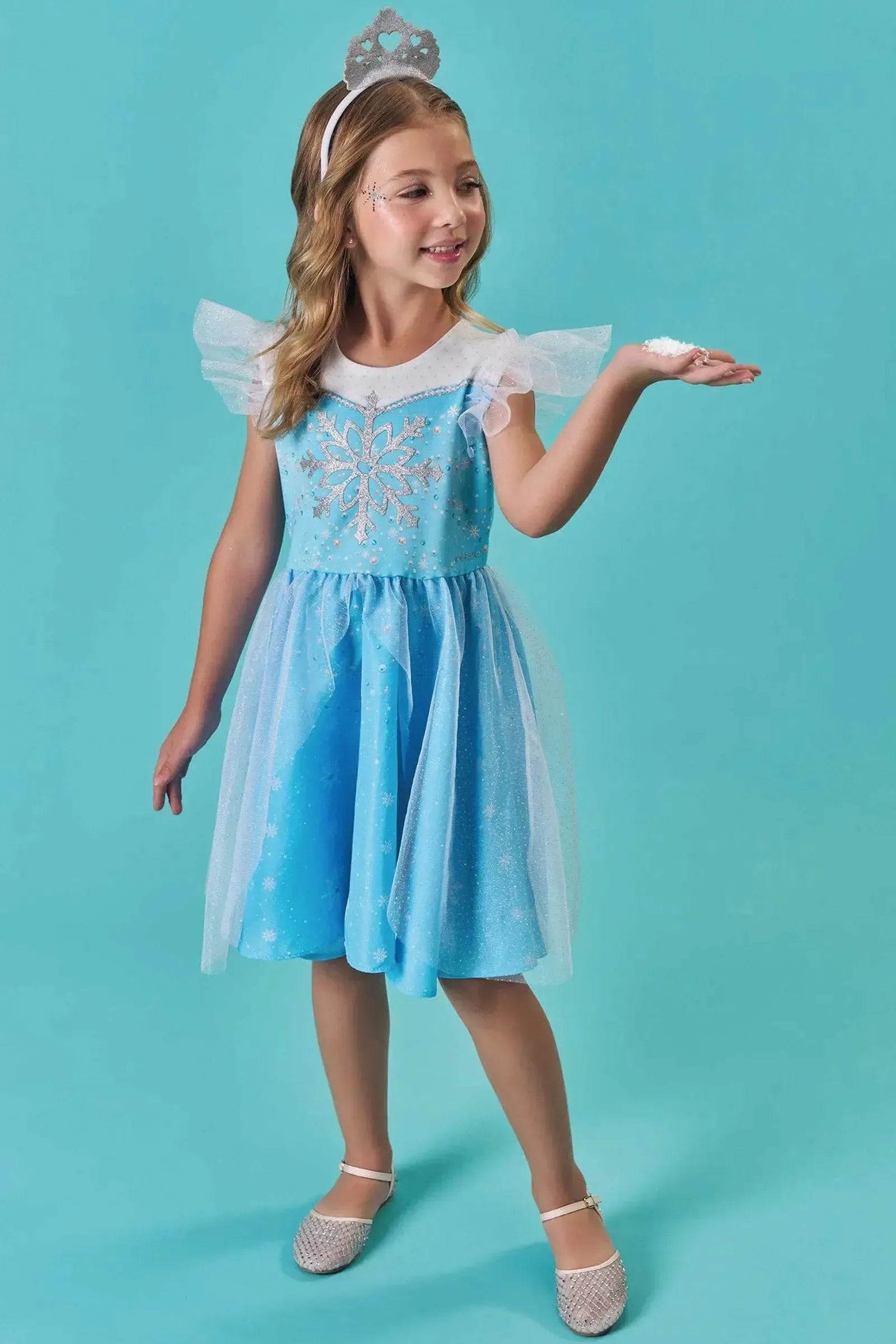Fantasia De Princesa Do Gelo Infantil