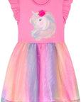 Fantasia de Unicórnio (Vestio em Malha UV Nylon e Organza) 85885 Kukiê Infantil Menina