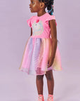 Fantasia de Unicórnio (Vestio em Malha UV Nylon e Organza) 85885 Kukiê Infantil Menina