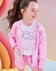 Jaqueta Corta Vento em Nylon 83534 Infanti Infantil Menina