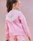 Jaqueta Corta Vento em Nylon 83534 Infanti Infantil Menina
