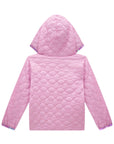 Jaqueta Reversível em Nylon Matelassê de Coração e Malha Comfy 92159 Infanti Infantil Menina