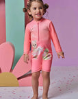 Macacão em Malha UV Dry com Proteção UV 50+ 95603 Infanti Bebê Menina