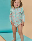 Maiô em Malha UV com Proteção UV 50+ 87827 Infanti Bebê Menina