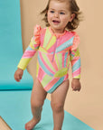 Maiô em Malha UV com Proteção UV 50+ 88610 Infanti Bebê Menina
