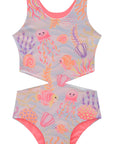 Maiô Reversível em Malha Uv Dry com Proteção Uv 50+ 84530 Infanti Infantil Menina