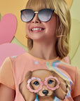 Óculos de Sol com Proteção UV (acompanha Caixinha e Estojo) 88504 Infanti Infantil Menina