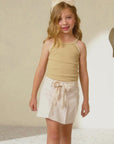 Conjunto de Blusa Regata em Canelado e Short Saia em Sarja com Elastano 84861 Infanti Infantil Menina