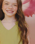 Conjunto de Blusa Boxy Over em Meia Malha com Shorts em Malha Power 82933 Infanti Infantil Menina