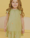 Vestido em Viscose Bordado Flores 83153 Infanti Bebê Menina
