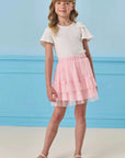 Saia em Tule. Com Shorts Embutido 83690 Infanti Infantil Menina