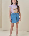 Short Saia em Jeans com Elastano 83692 Infanti Infantil Menina