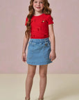 Short Saia em Jeans com Elastano 94639 Infanti Infantil Menina
