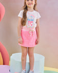 Short Saia em Moletom sem Pelúcia 83521 Infanti Infantil Menina